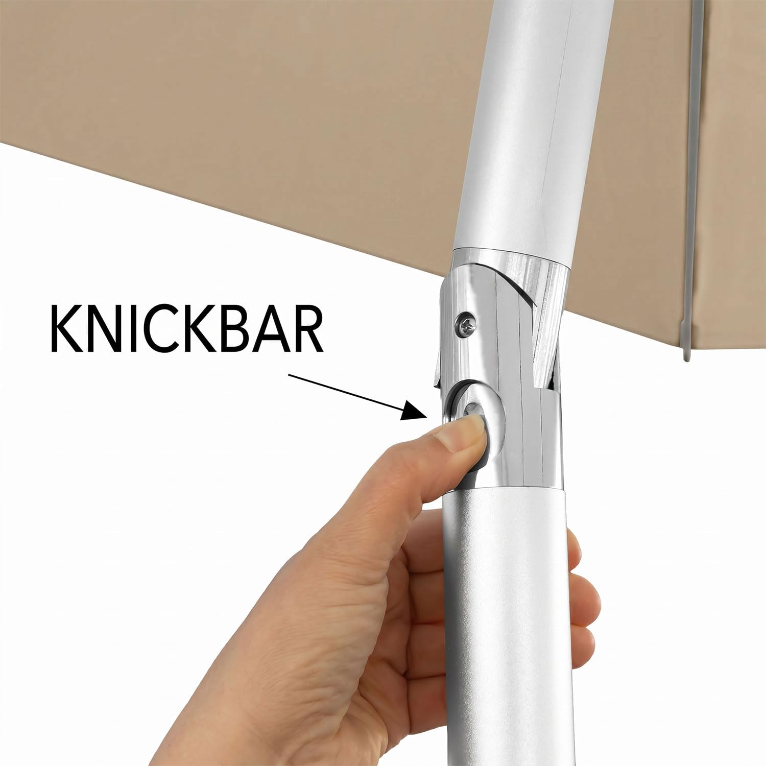 anndora Aluminium Sonnenschirm 2 x 2 m quadratisch - Sonnenschirm mit Kurbelsystem für Balkon, Garten Terrasse