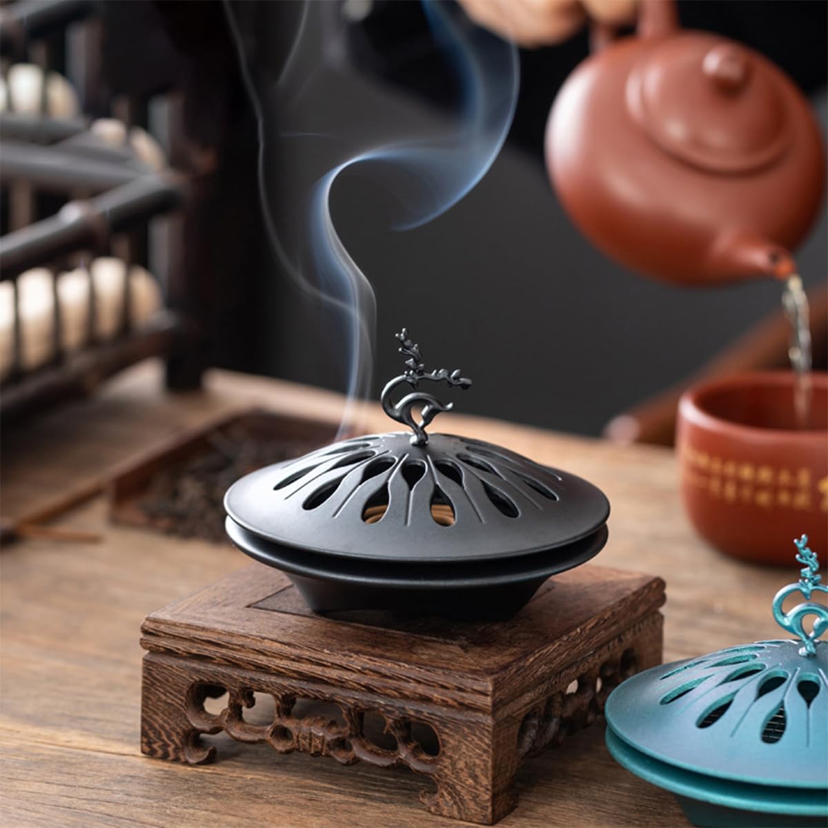 Amazon｜Lanito 香炉 お香立て 丸香炉 蓋付き おしゃれ 線香立て 仏壇