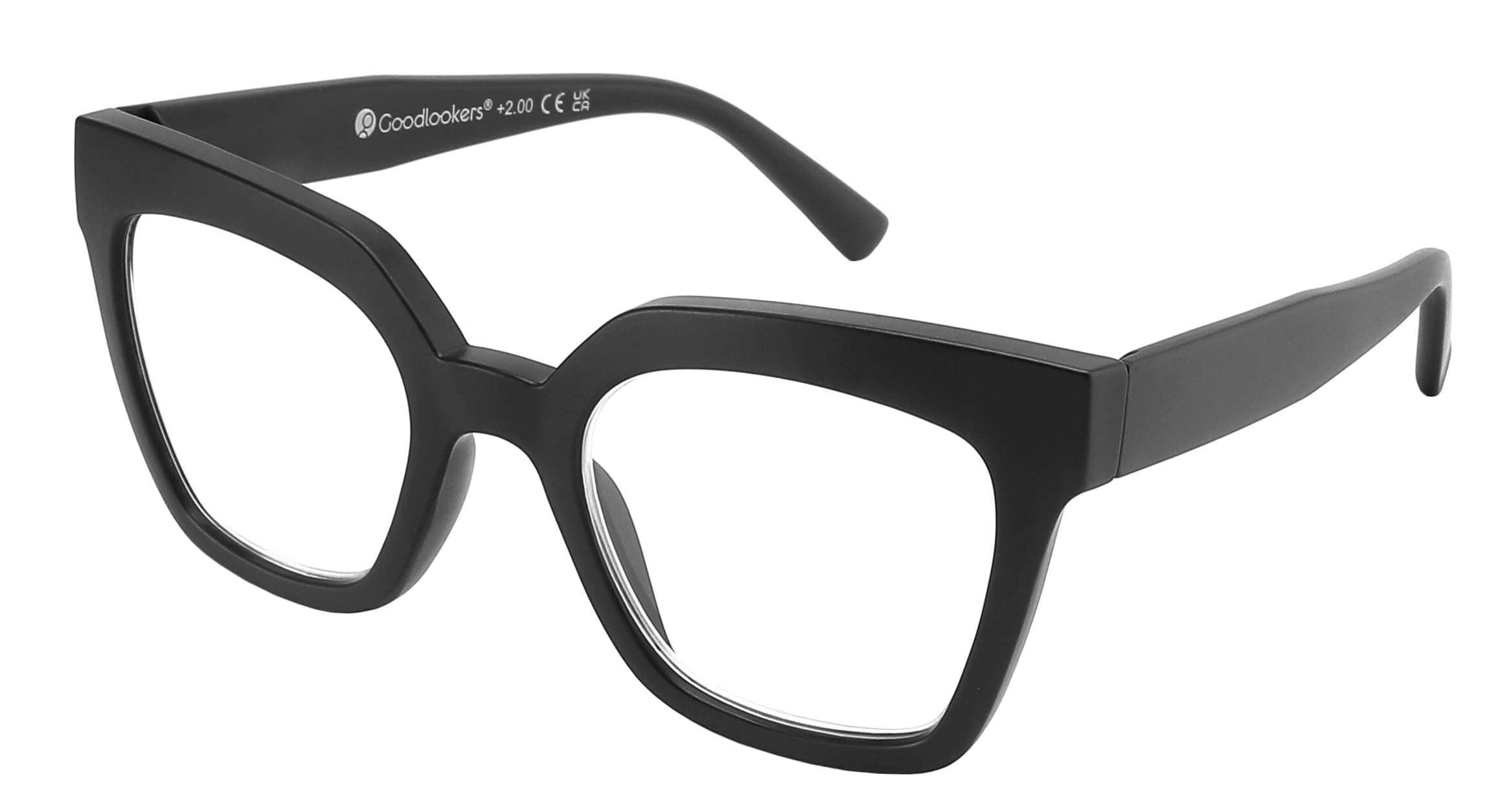 Goodlookers Reading Glasses 'Jaye' Matt Black +1.50