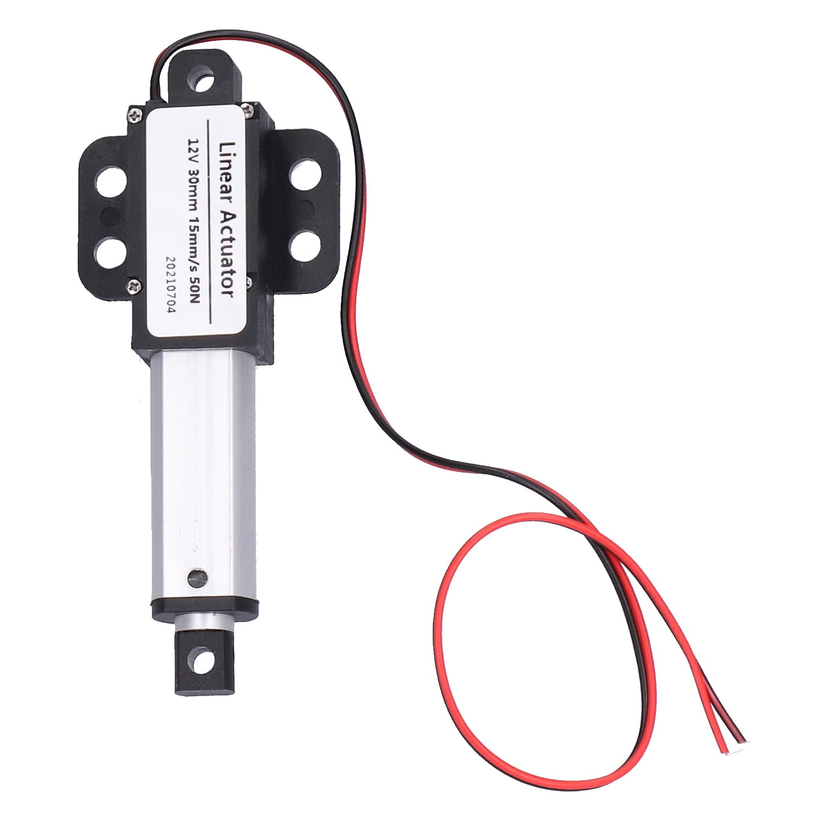 Moteur à Actionneur Linéaire 30mm DC 12V Mini Actionneur de Mouvement Linéaire électrique Protection contre les Courts-circuits Vis de Type T(Course 30mm-15mm/s-50N)