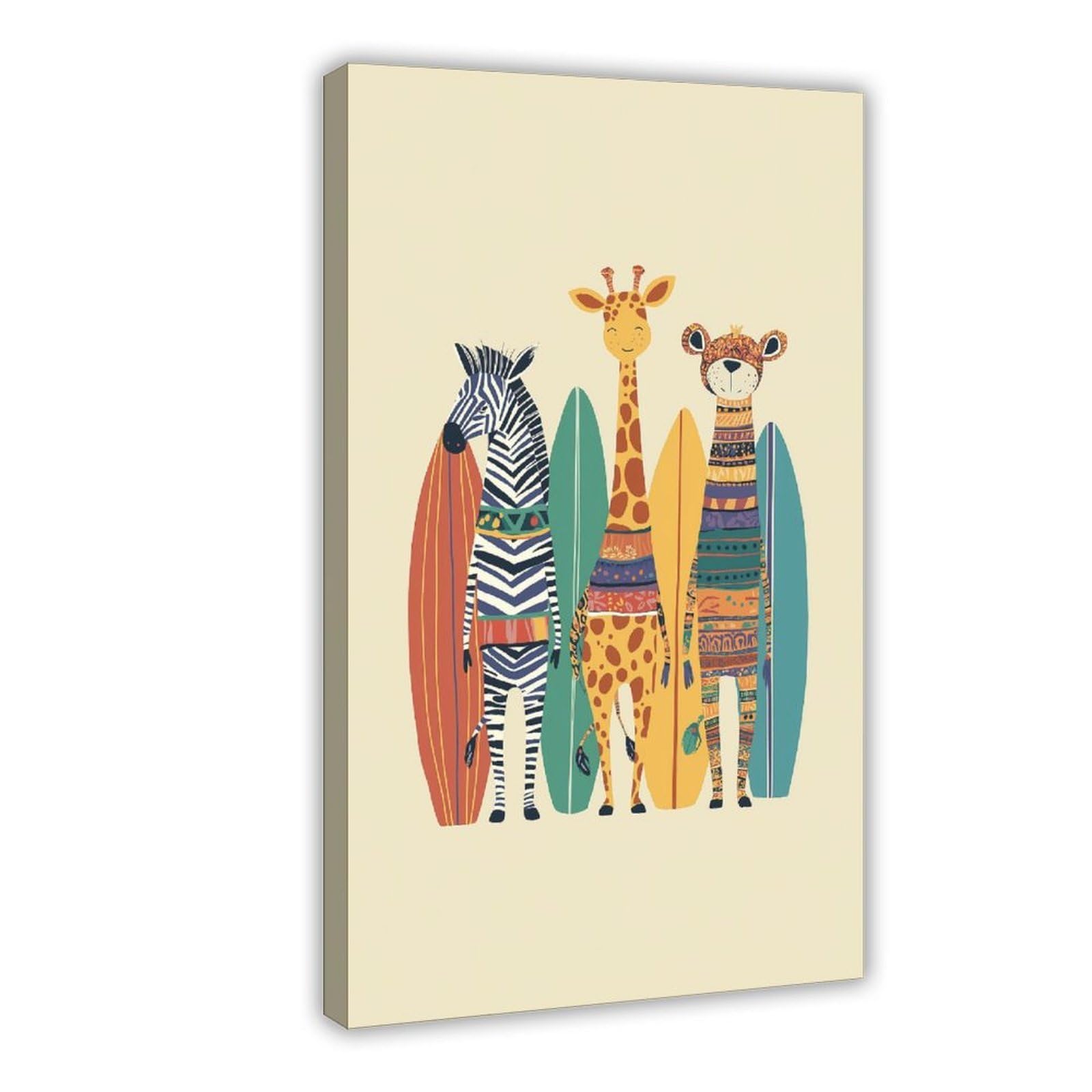 MRYCQ Beach Animal Poster Canvas Poster for Dorm Room Decor Gift