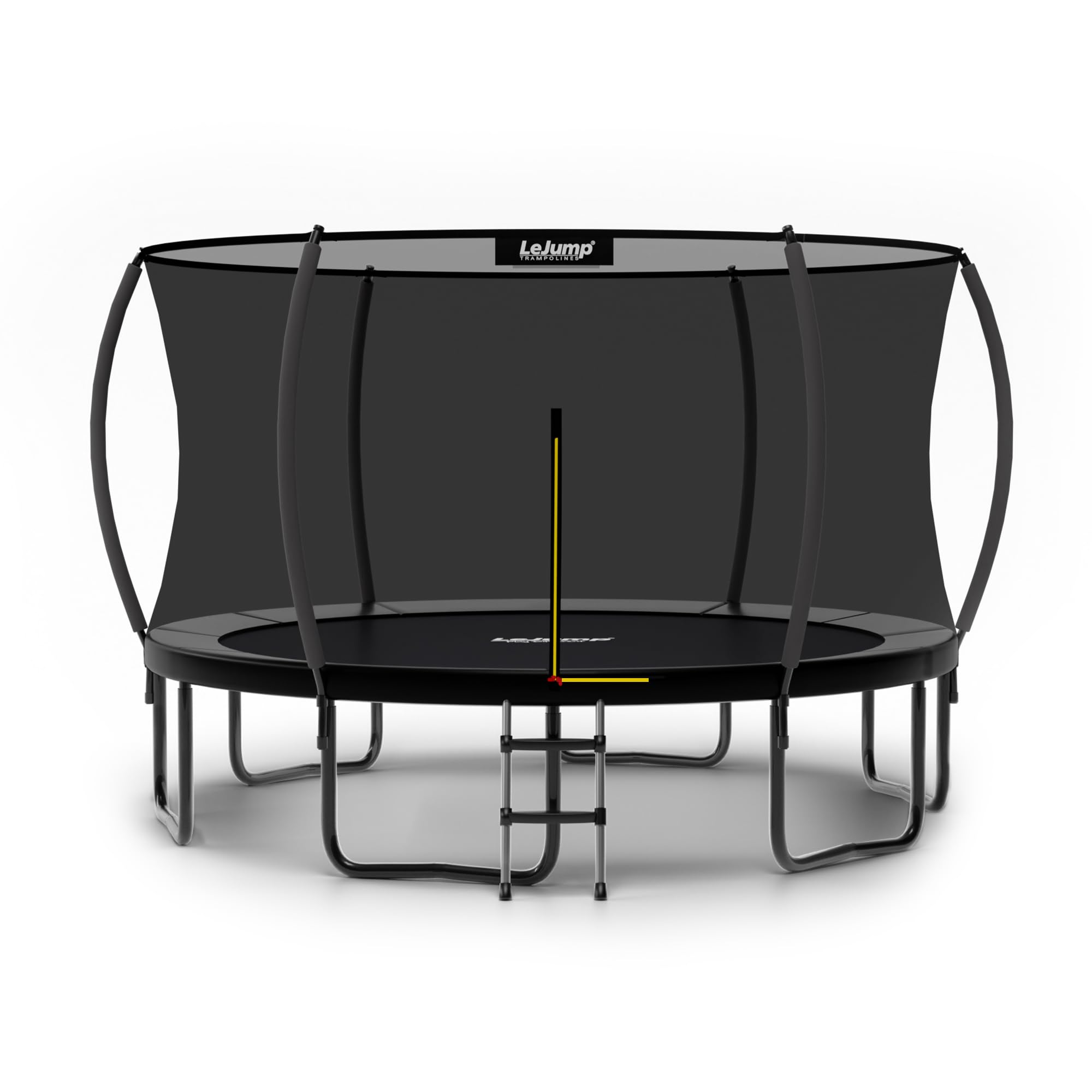 LeJump 7.7FT 12FT Recreational Big Trampolines with Enclosure Net, ASTM Approved Outdoor for Kids and Adults