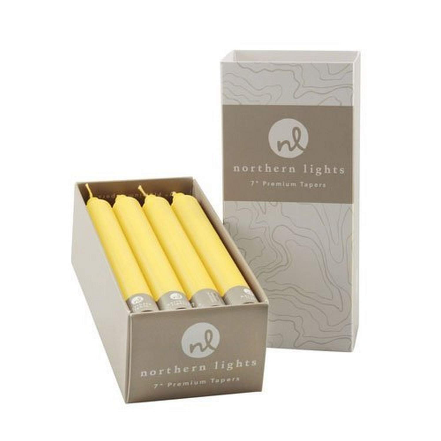 Northern Lights Candles - 7" 12pk Tapers - Lemon Zest - 71735
