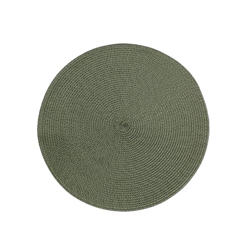 komforbaa Manteles individuales redondos de color verde oliva para mesa de comedor, 16 x 16 pulgadas, juego de 4, tapetes aislantes de calor sin piel para decoración del hogar, hotel y cocina