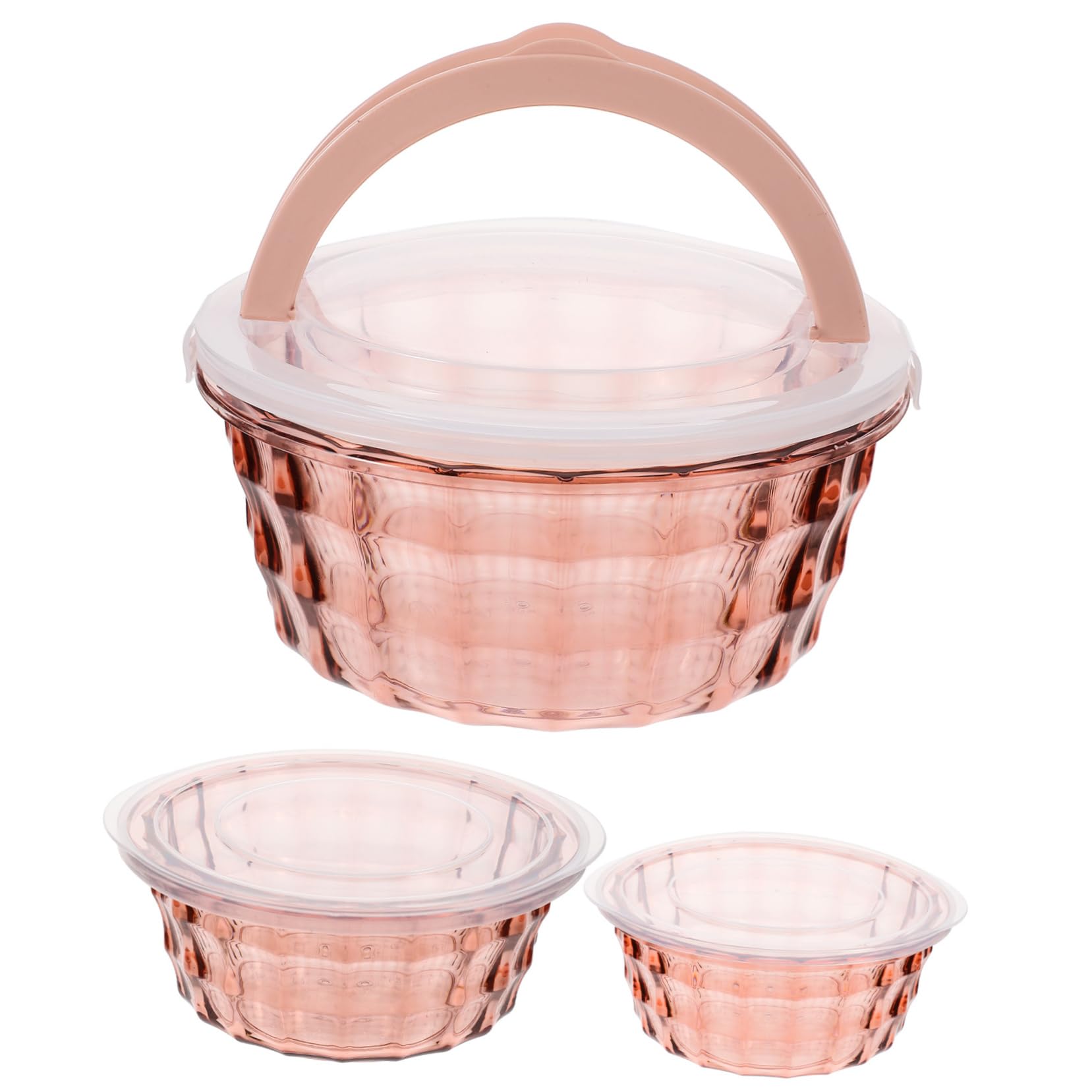 Alipis Recipientes para Alimentos, Caja Organizadora de Verduras, 3 Piezas Rosa, Compacto y Fácil de Limpiar, Buen Cierre, para Llevar al Aire Libre