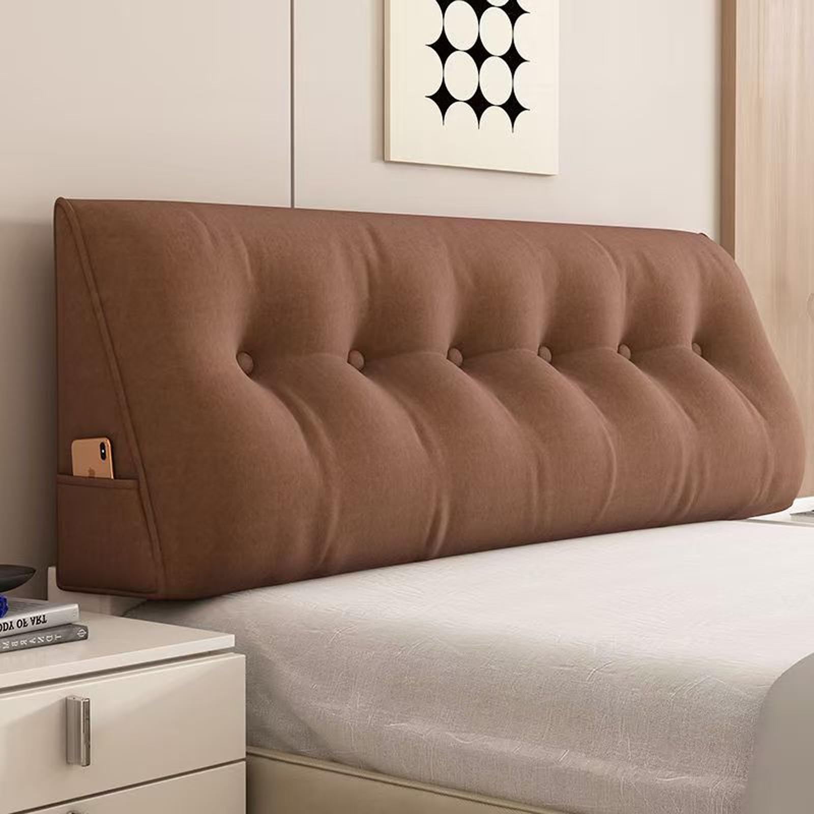 SBZIOJHDR backrest cushion, Bed Wedge, College Dorm Reading Pillow Back Support While Sitting Large Bolster Triangular