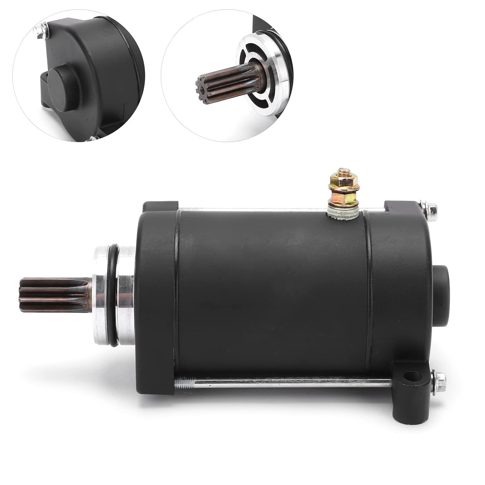 Akozon Motor de arranque, 0600-091100 Reemplazo del motor de arranque de 9 dientes para CF MOTO ATV X6 Terralander 625