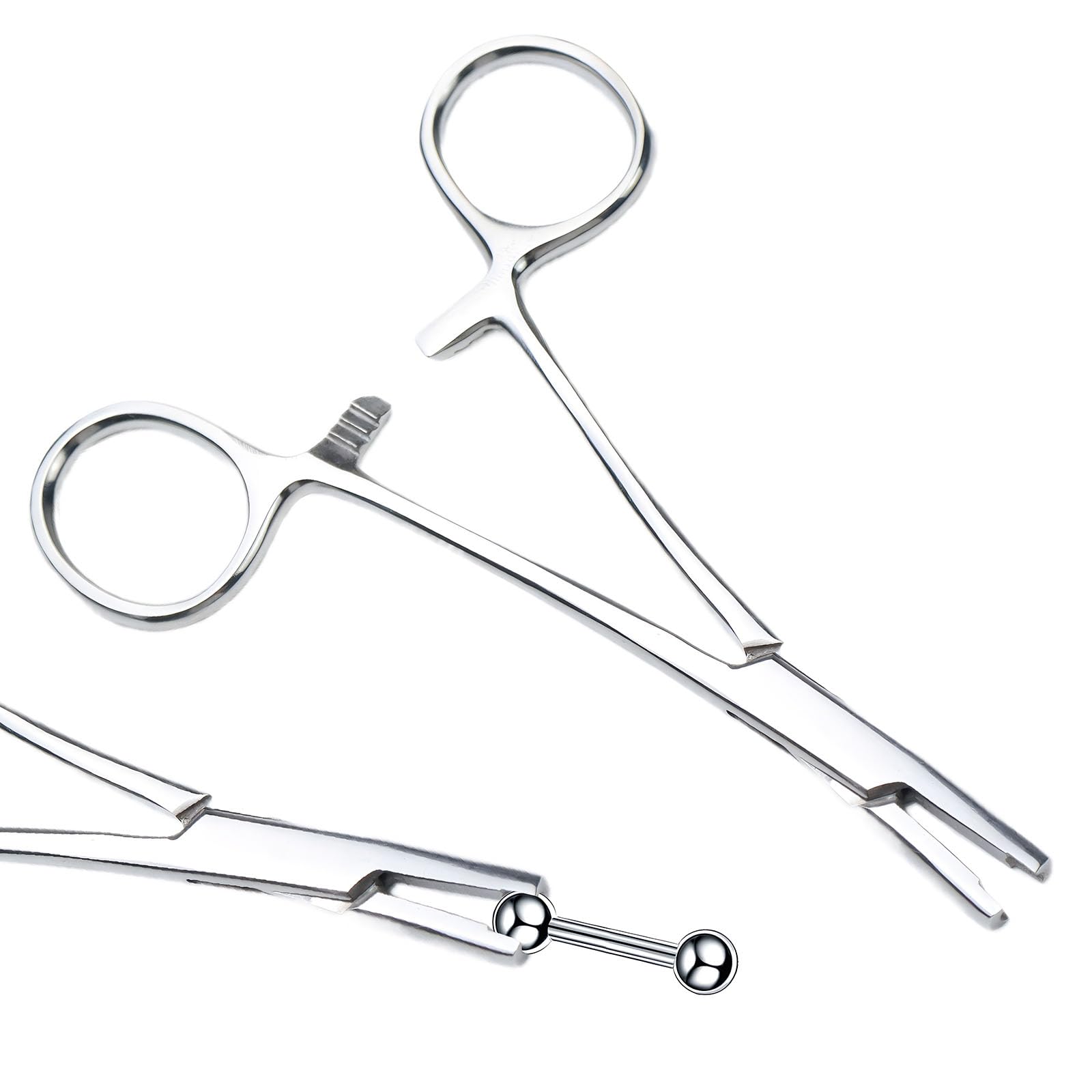 3mm Piercing Zange,Piercing Kugel Aufdreher für Piercings Werkzeug Zubehör für Kugeln,Piercing Werkzeug Offnen Und Wechseln Von Ohr Lippe Bauchnabel Zunge Nasen Augenbrauen Piercings