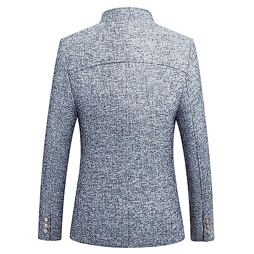 YTR6TW Men Spring Chinese Style Business Casual Stand Collar Male Blazer Slim Fit Mens Blazer Jacket2