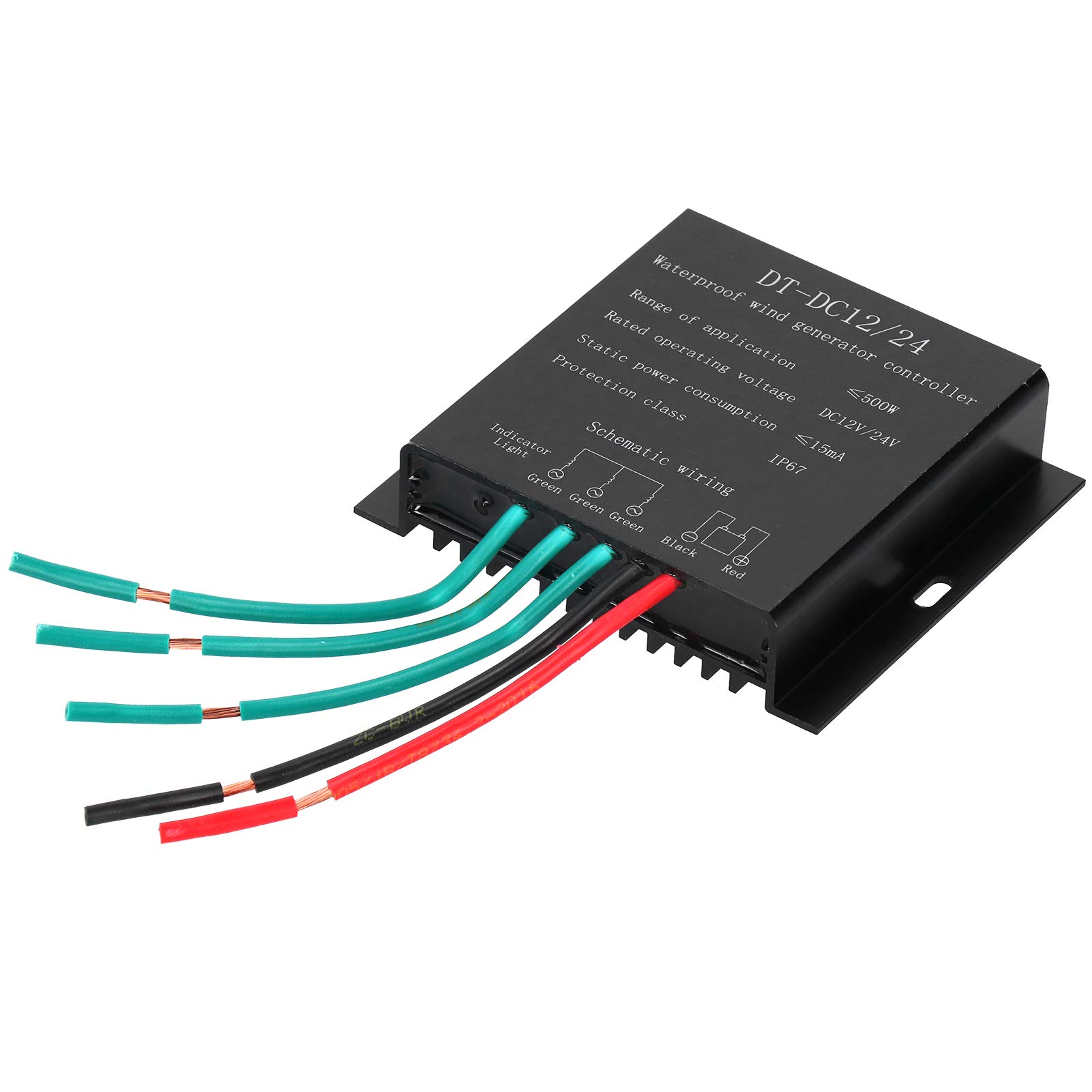 FO5-12/24V 500W Controlador de carga de viento Impermeable Generador de turbina de viento Controlador de carga Regulador Regulador de generador de turbina de viento Regulador de carga de batería