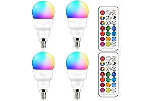 ILC Color-Changing Candelabra Light Bulbs with Remote Control