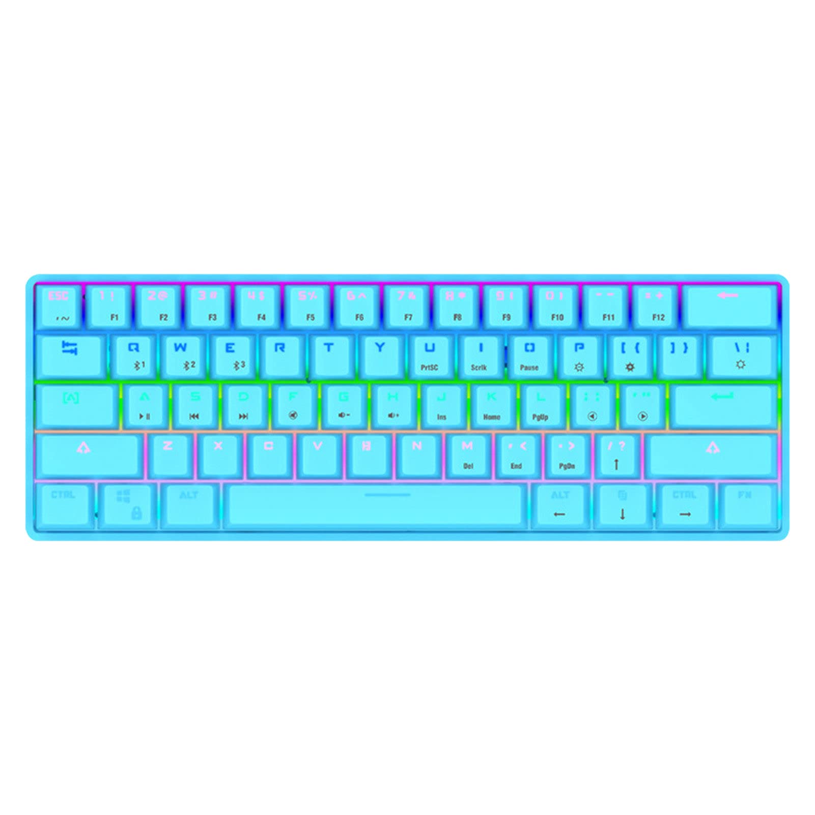 ADITAM Ricevitore 61-Key Dual-ModeLighting - Compatibile Ricarica Keyclick Tastiera Meccanica cablata per PC Tastiera cablata per Computer Periferiche per Computer Double The Comfort