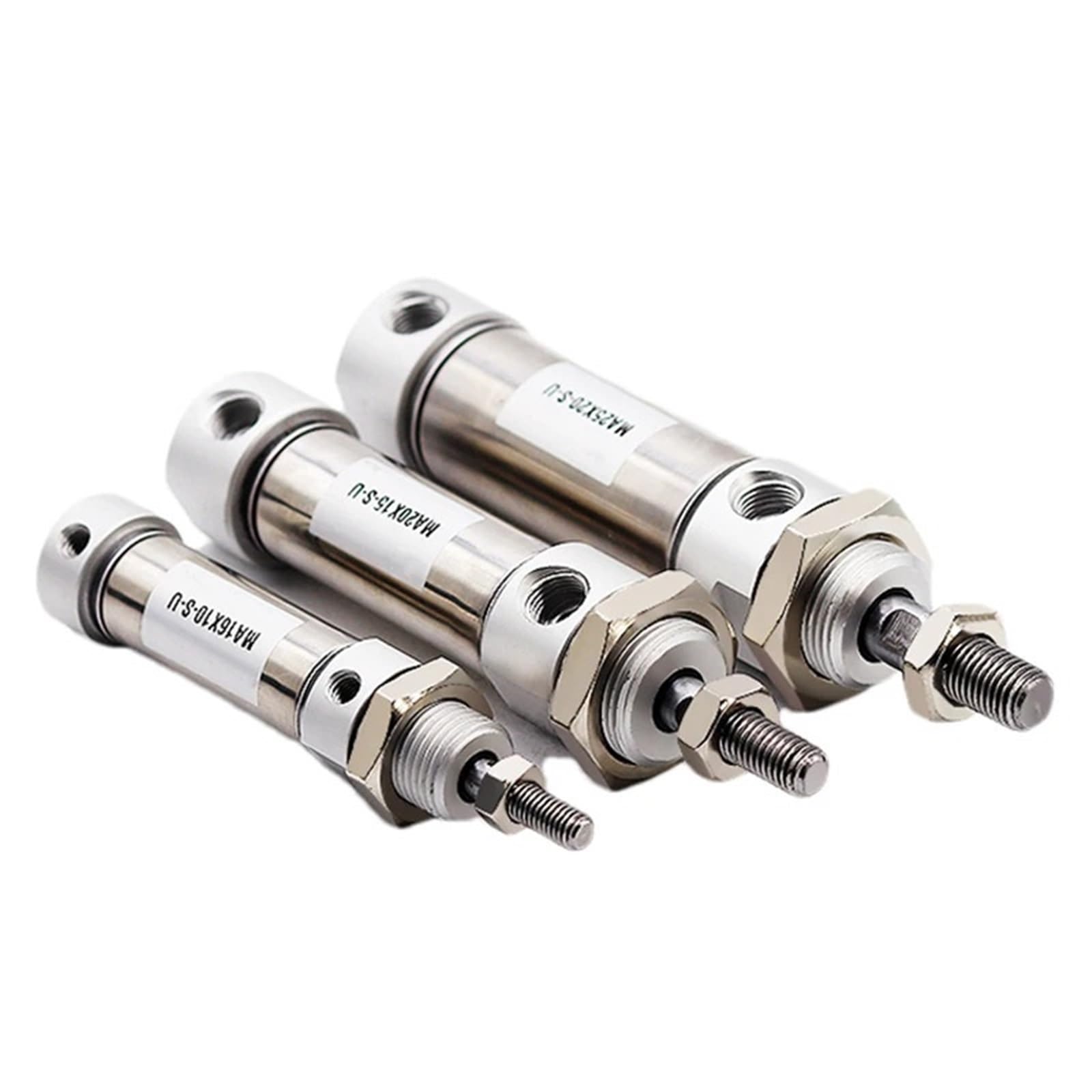 Vérin pneumatique MA25 en acier inoxydable double effet longue durée