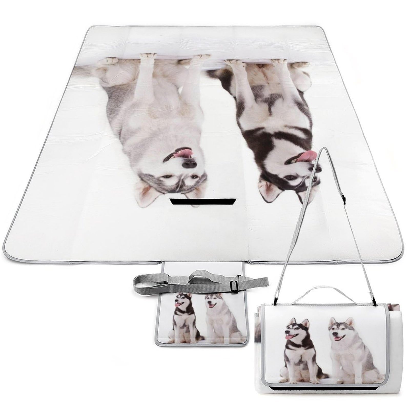 Tapis de pique-nique imperméable et isolant thermique 148 x 148 cm