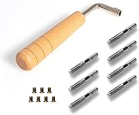 Vista 6 de 7 cuerdas de arpa de lira 7 piezas de clavos con llave de afinación de repuesto para arpa de lira y otros instrumentos musicales de cuerda pequeños
