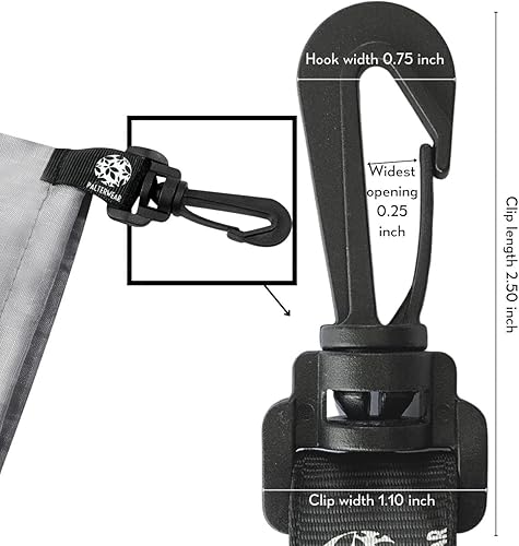 Miniatura 6 de Bolsa con cordón, bolsa de cincha y bolsa con clip para viajes, armario, al aire libre, juego de 5 (gris, 7 x 9 pulgadas)