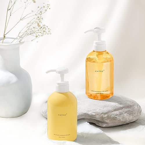 Miniatura 2 de Kimtrue Champú de aminoácidos con queratina y acondicionador suave y sedoso con lanolina para cabello seco dañado reparación, sin parabenos (33.82