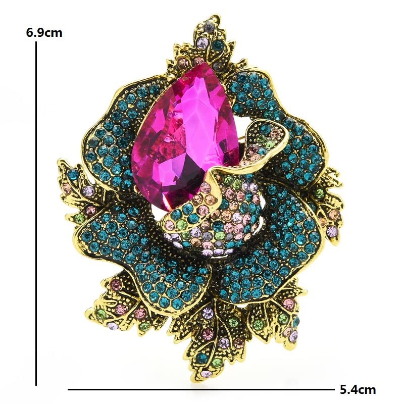 Idée cadeau mariage : broche fleur en strass et épingle chic pour invités - 2