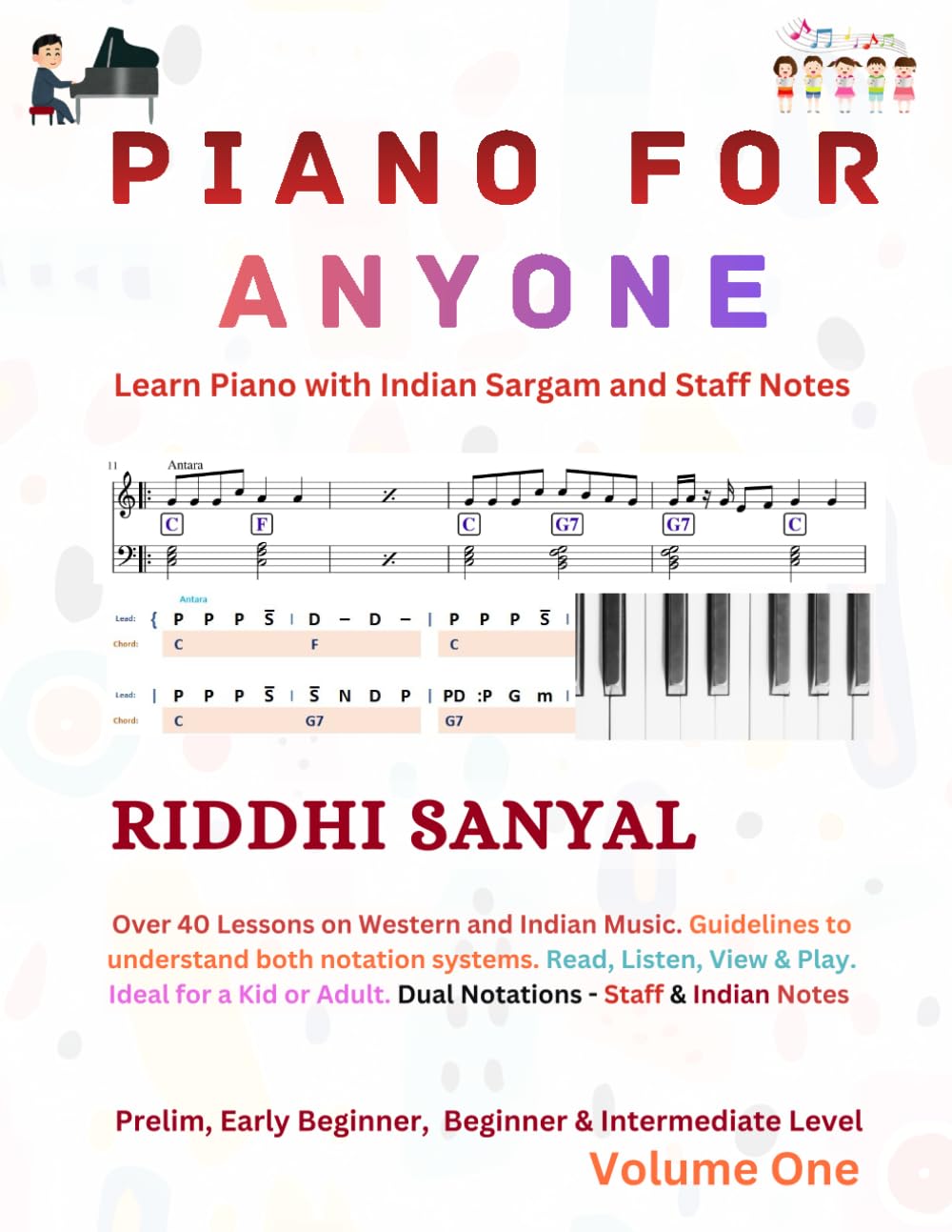 Piano For Anyone: Learn Piano with Indian Sargam and Staff Notes