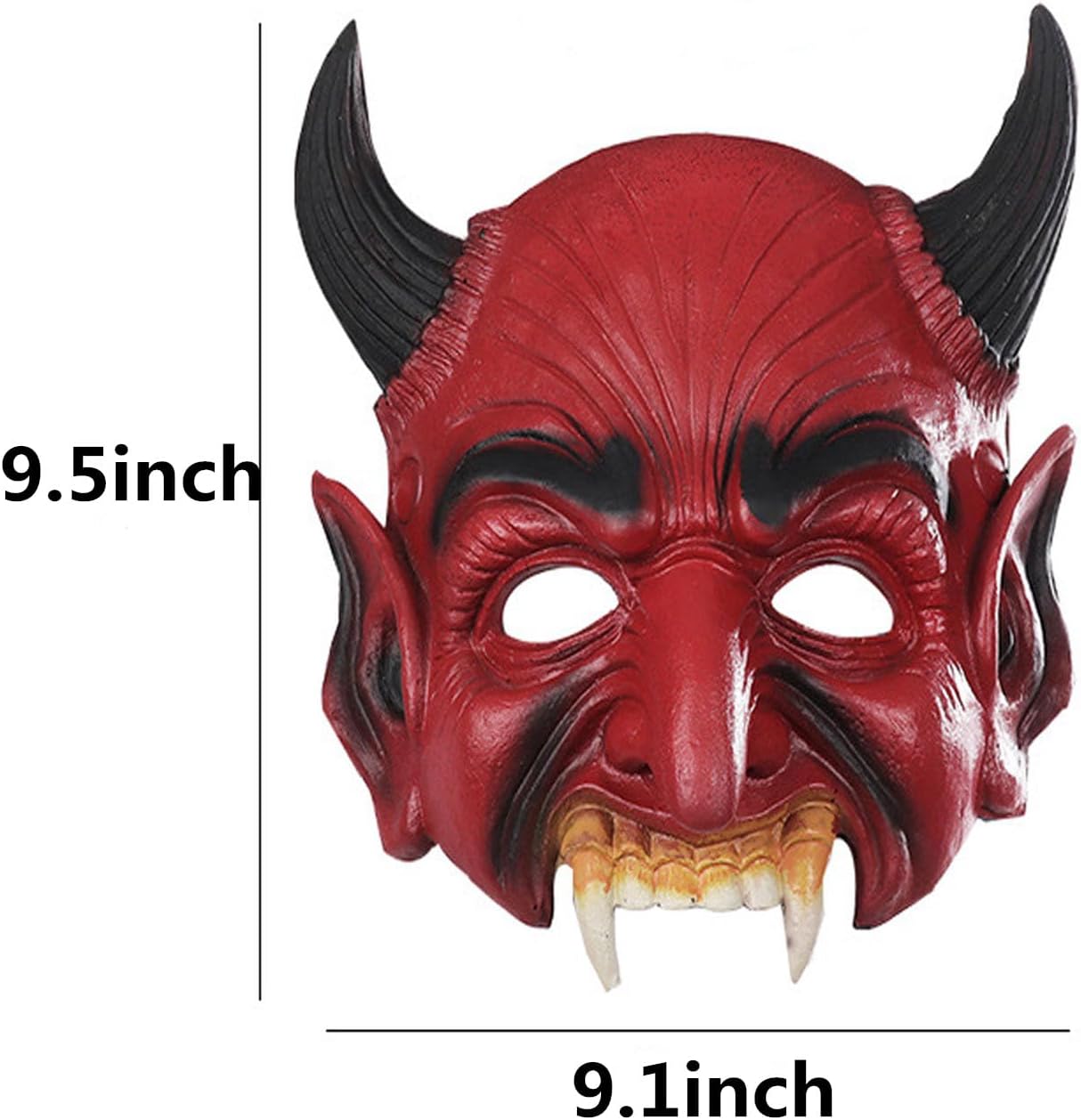 Soochat Demon Mask Devil Mask Monster Masks Scary Half Face Masks for Cosplay Halloween Masquerade Monster Costume Party Accessories - Image 2