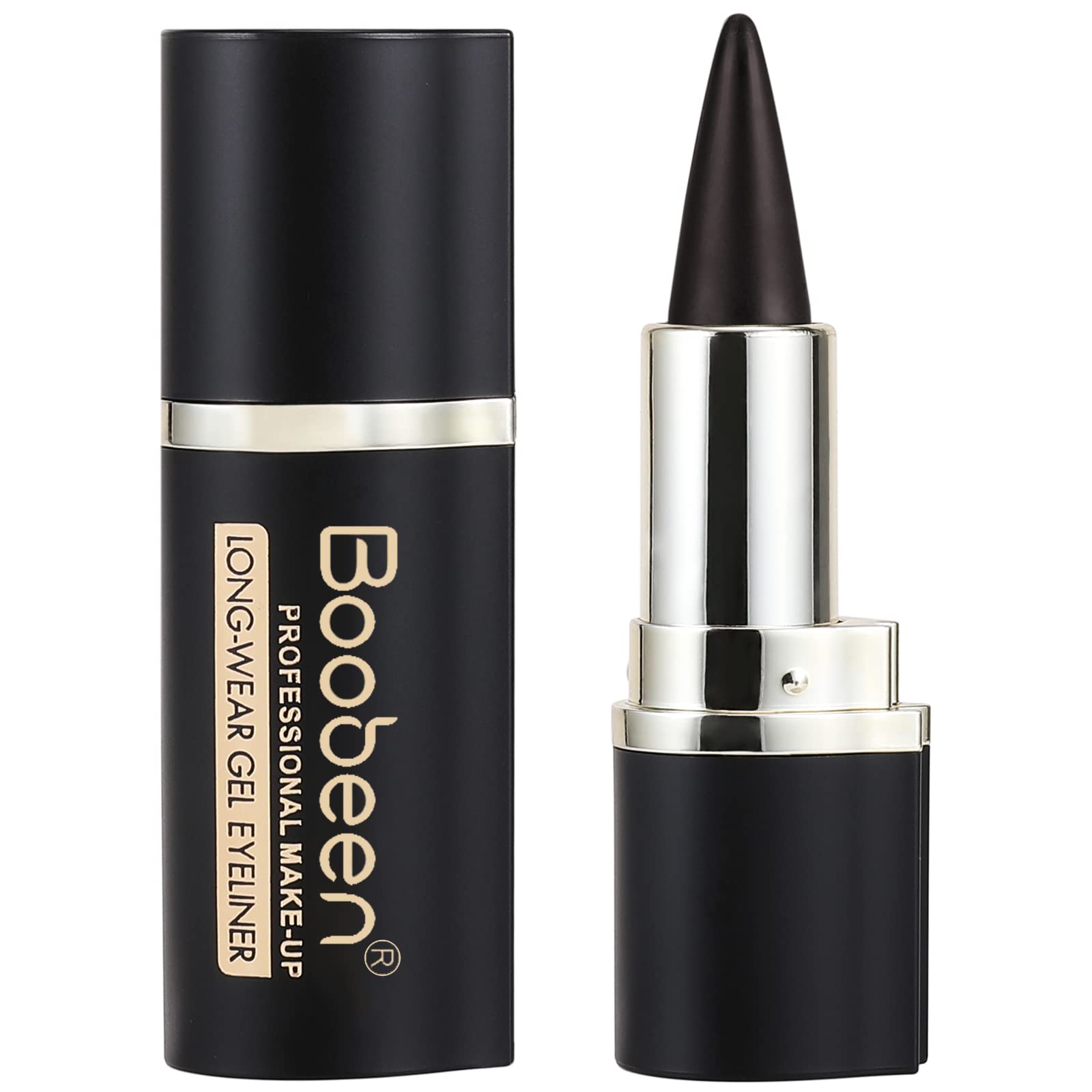 Boobeen Eyeliner Pencil - Black Gel Pen - Quick Drying Formula - Waterproof Smudge-proof All Day Makeup - Long Lasting Create Statement Eye Look (