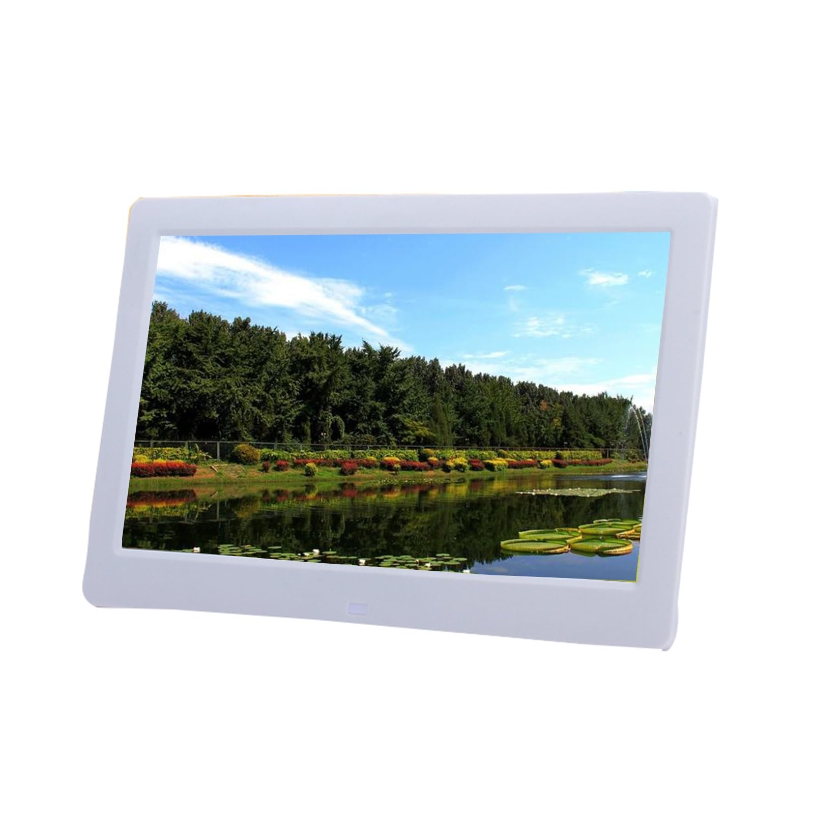 MYUYEE 10-Inch Ips Full-View Digital Photo Frame - Loops Video, Photos, And Music Playback, Suitable For Commercial Advertising (White)