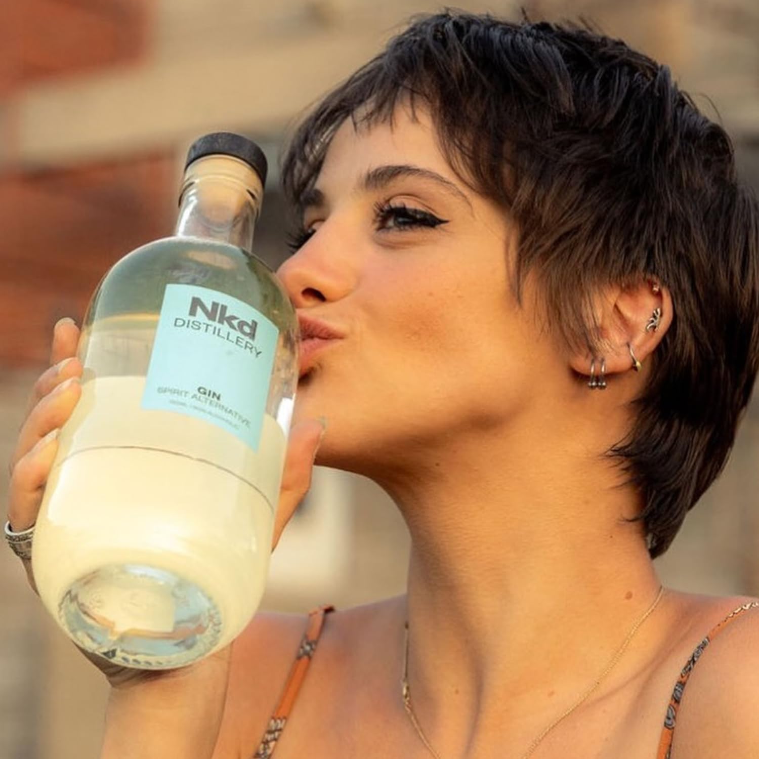 Nkd Distillery Gin Alternative Premium Non-Alcoholic Spirit 750 ML Bottles w Owen’s Mixers Club Soda 750 ML Bottles - Perfect for Mocktails - Made in USA