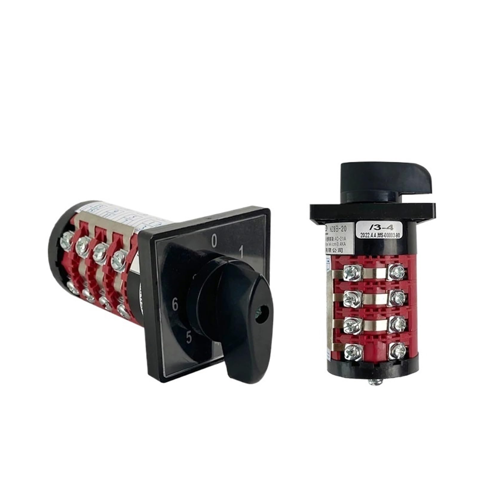 JGNAYRKJQI HZ8B-20/3/4 Electric Control Switch 4 Levels 20A 0-6 Positions Universal Changeover Rotary Cam Interruptor HZ5B-20/4
