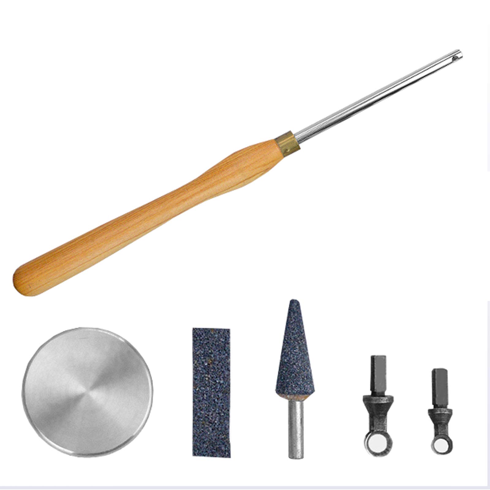 Herramientas De Torneado De Madera, Para Herramientas De Torneado, Herramientas De Separación, Giratorias, Carpintero, Herramienta De Mano Con Piedra De Afilar Y Mango De Madera Maciza