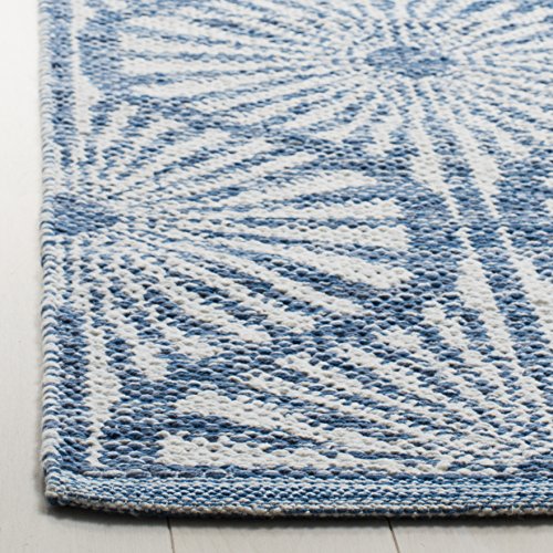 Tapete SAFAVIEH rectangular 8x10 azul y marfil de algodón miniatura 4
