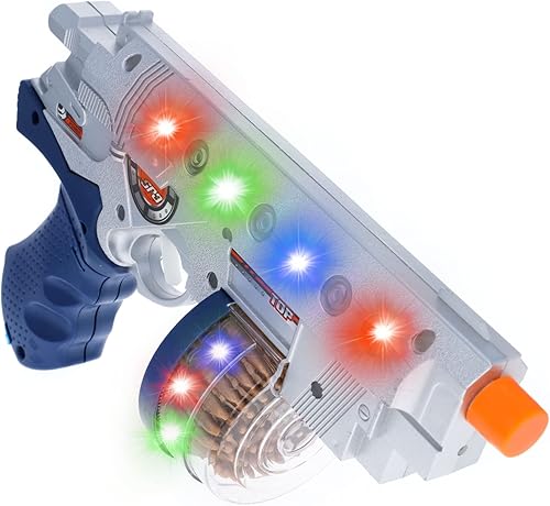 Miniatura 4 de Space Blaster Galaxy - Pistola de juguete con sonidos y luces giratorias, para niños, plata, a partir de 3 años