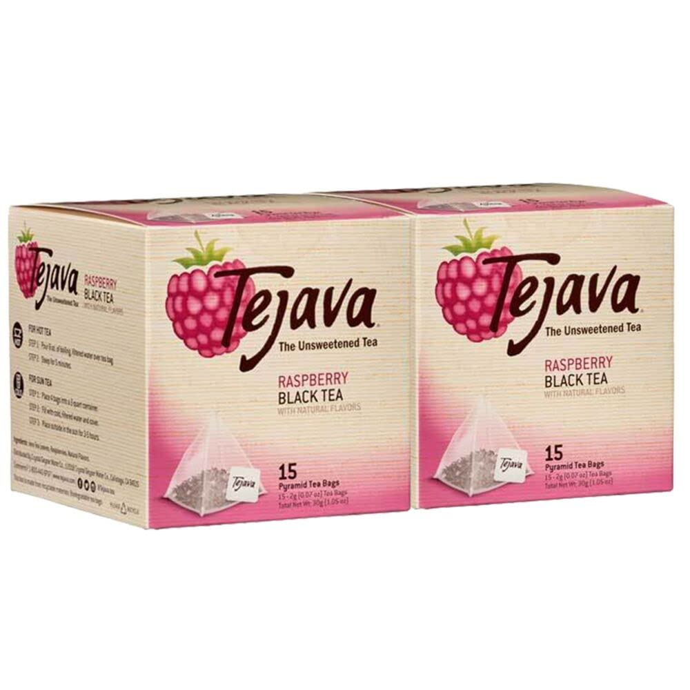 Tejava Biodegradable Black Tea Bags, Raspberry, 30 Pack