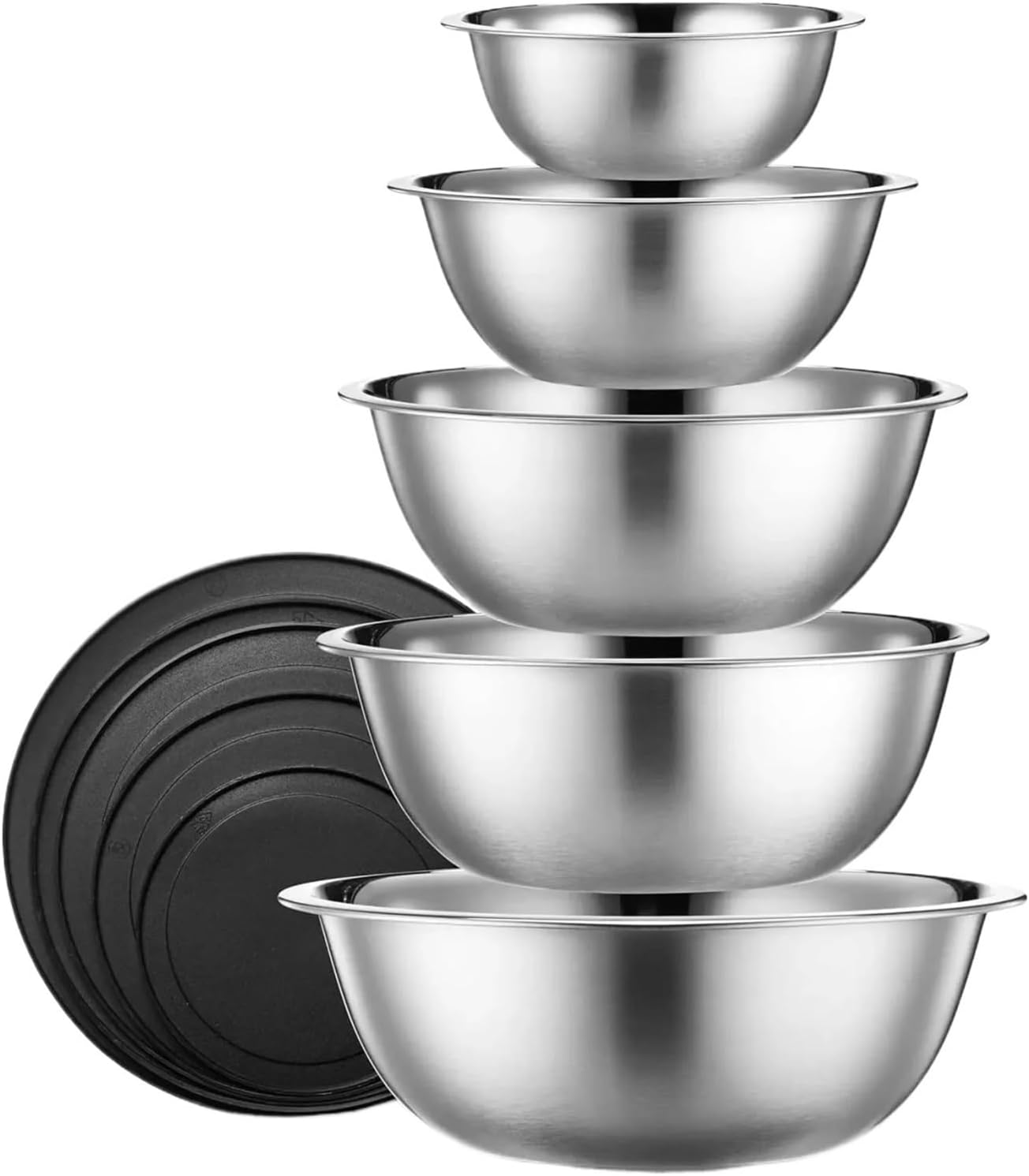 Stainless steel bowl Stainless Steel Mixing Bowls with Lids Set, 5 Sizes Nesting for Your Kitchen Meal Prep, Cooking