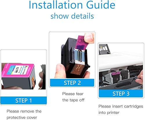 Miniatura 4 de Cartucho de tinta remanufacturado de alto rendimiento de repuesto para HP 62 XL 62XL C2P07AN compatible con impresora Envy 5640 5642 5643 5644 5646