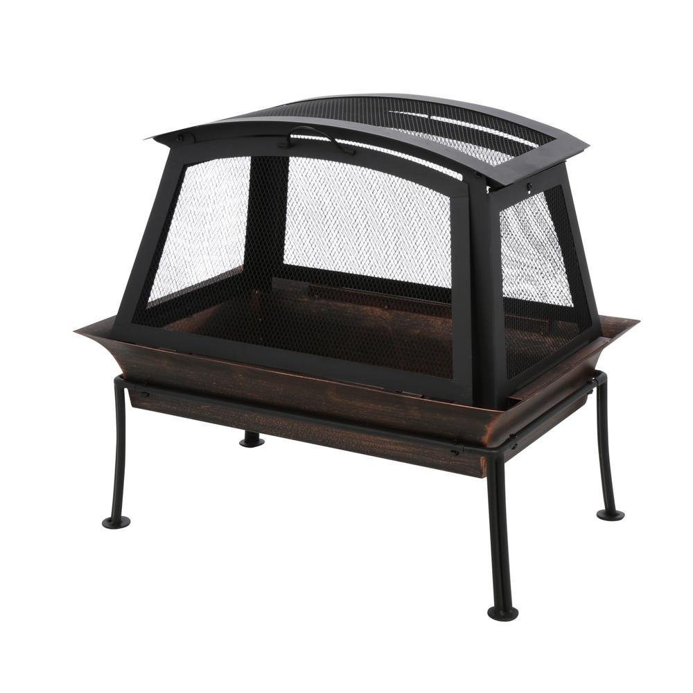 FB6200S Steel Fireplace Fire Pit,Black