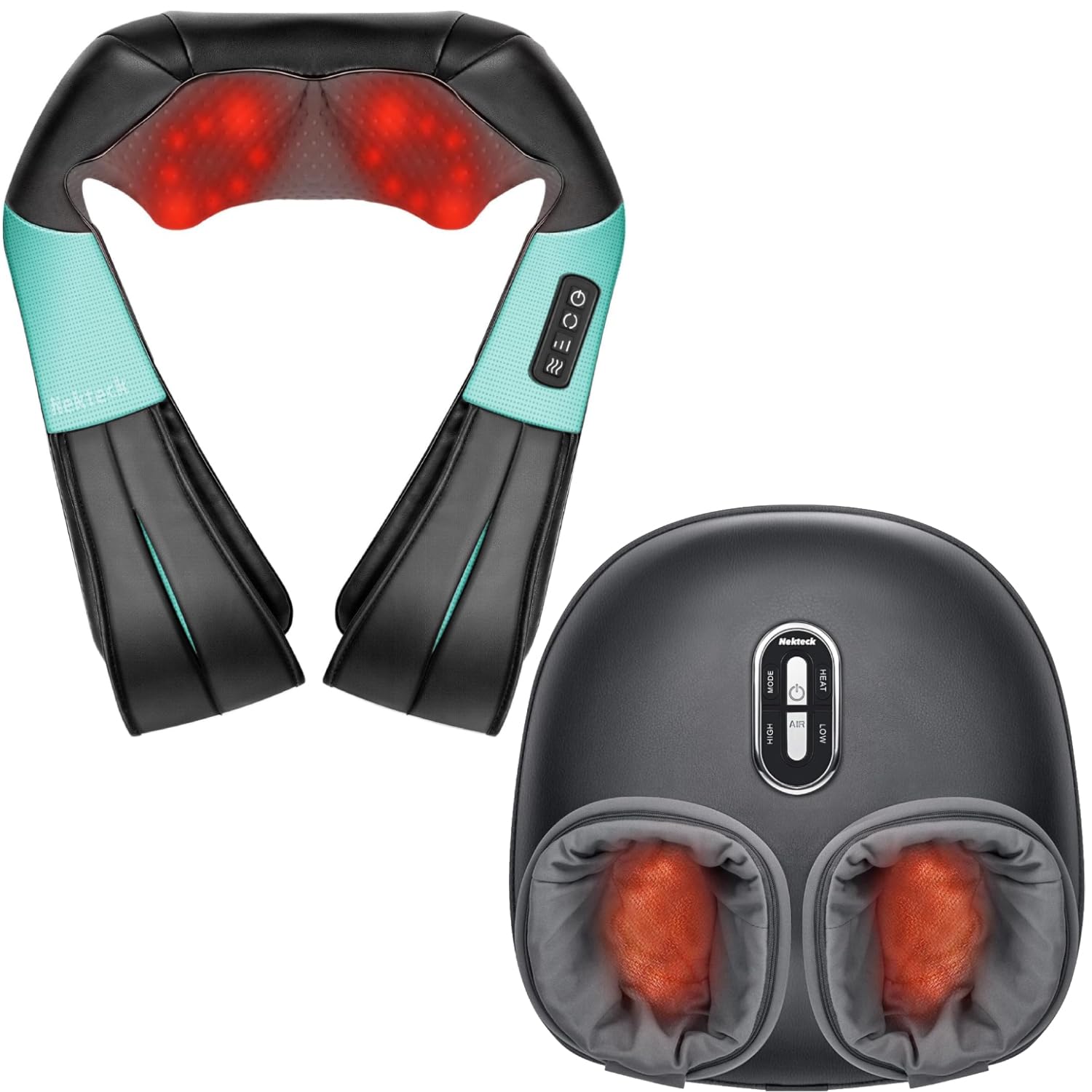 Amazon.com: Nekteck Shiatsu Neck and Back Massager and Foot