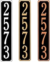 Vista 24 de Placa de dirección de metal personalizada, señales de números para placa de pared de casa, señal de dirección con nombre de calle, números de casa