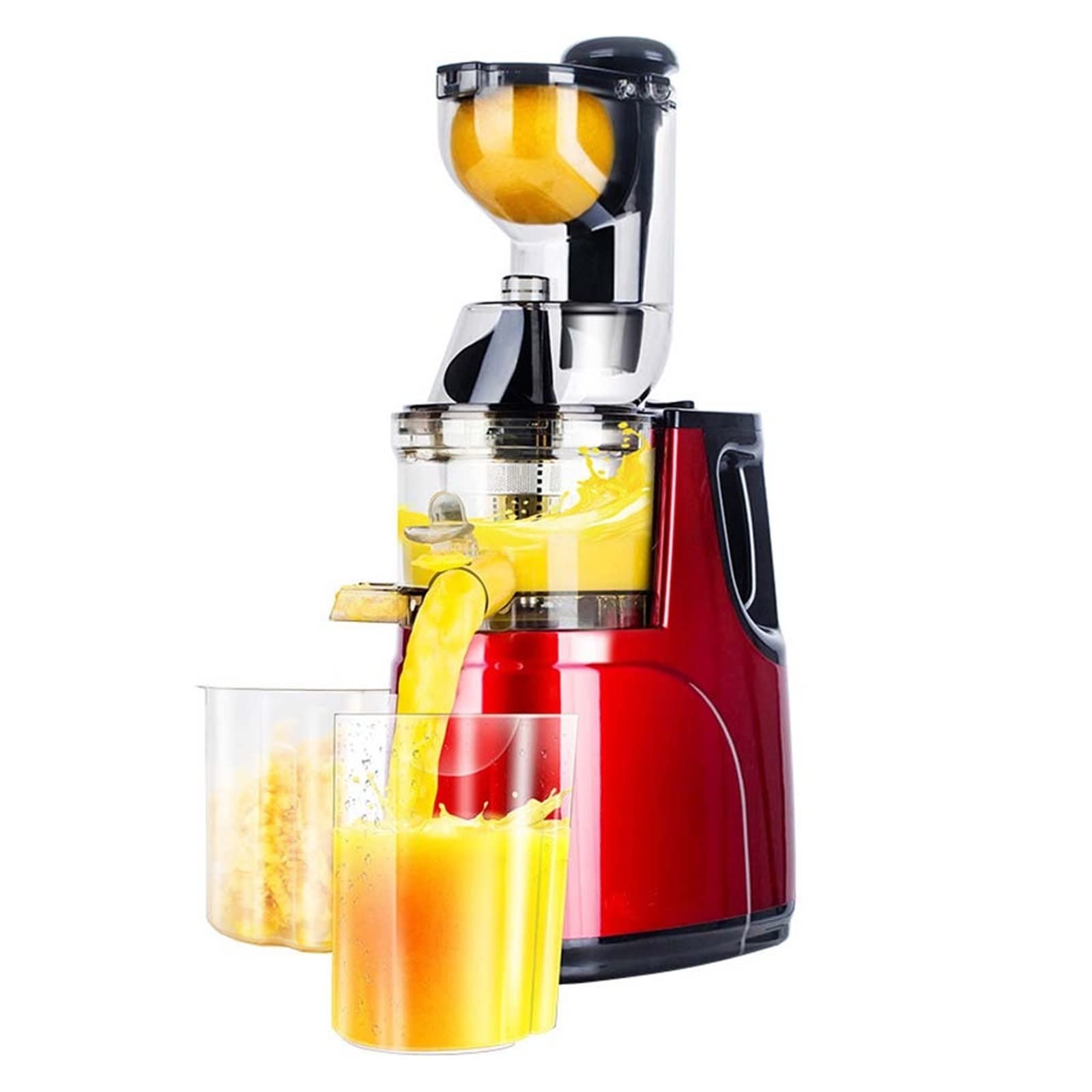 Scivolo di Alimentazione a Bocca Larga Grande a Bassa velocità Mela Intera Arancia Spremiagrumi Lento Frutta Verdura Nutrizione Estrattore di Succo Spremiagrumi (Colore: B, Dimensi