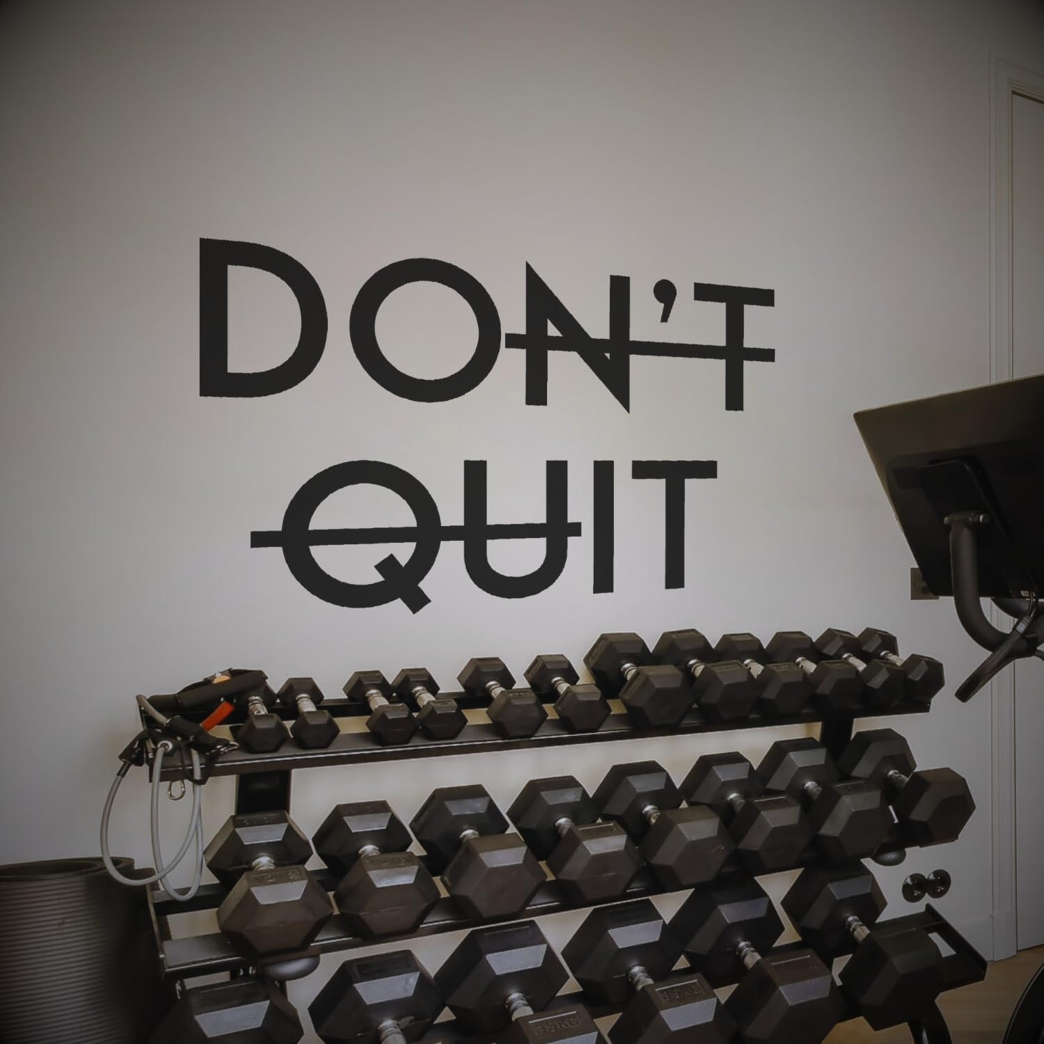 My Vinyl Story - Don't Quit Do It - Motivational Wall Decal Sticker Quote for Home Gym Fitness Sports Workout Office Removable Vinyl Wall Art Decor (Black, 36x22 inches)