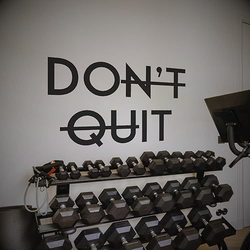 My Vinyl Story Calcomanía motivacional para pared, con texto en inglés Don't Quit Do It, para el hogar, fitness, gimnasio, decoración de oficina, Be