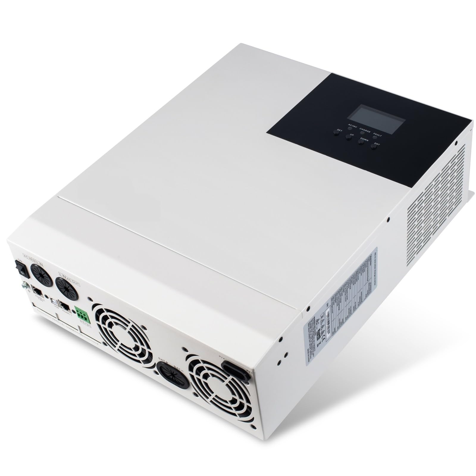 Onduleur Solaire Hybride Onduleur Solaire Hybride 5KW 48V Onde Sinusoïdale Pure MPPT 80A Contrôleur De Charge Solaire 50Hz/60Hz Hors Onduleur Réseau avec WiFi(5000W with WiFi)