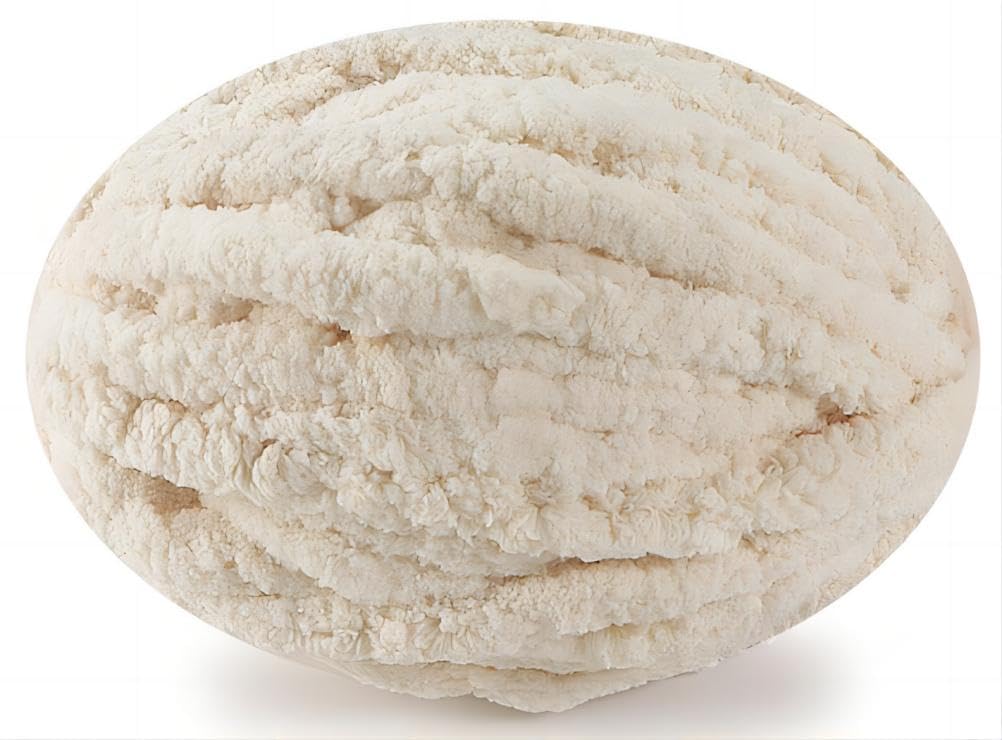 Knitting Wool Yarn Thick Chenille Yarn Soft Fluffy Handcrafts Weaving Yarn Velvet Yarn Washable Tube Bulky Thread for Braided Knot Blankets Clothes (#6)