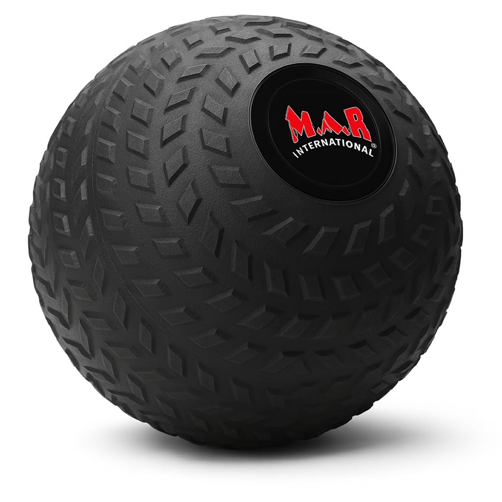 MAR | Medicine Ball Weight Slam Ball, No-Bounce Heavy-Duty Rubber Exercise Ball, Essential Home Gym Fitness Equipment for Core Strength Training, Workout Ball for Exercise & Training Balls (15kg)