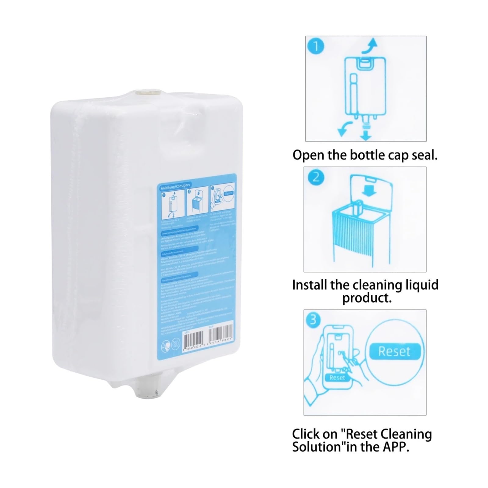 Liquido Detergente, Compatibile Con Dreame L20 Ultra L30 L10 Prime X10 Plus X20 15.2 FL 450 Ml