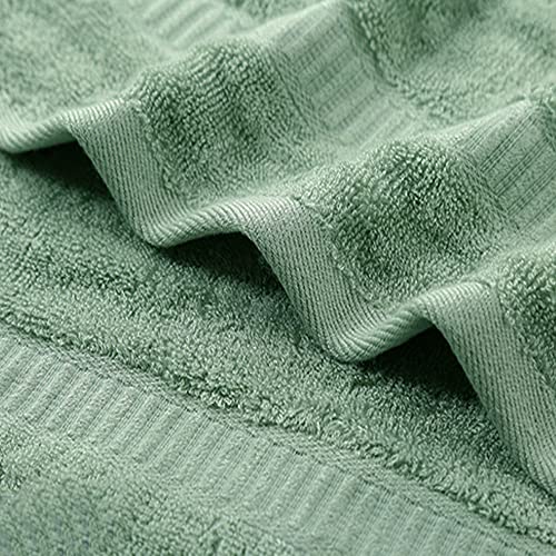 Bamboo Cotton Super Soft Highly Absorbent 2 Pieces Green Towel Set For Bathrome Hand Towel,Salon Towels #TOP3