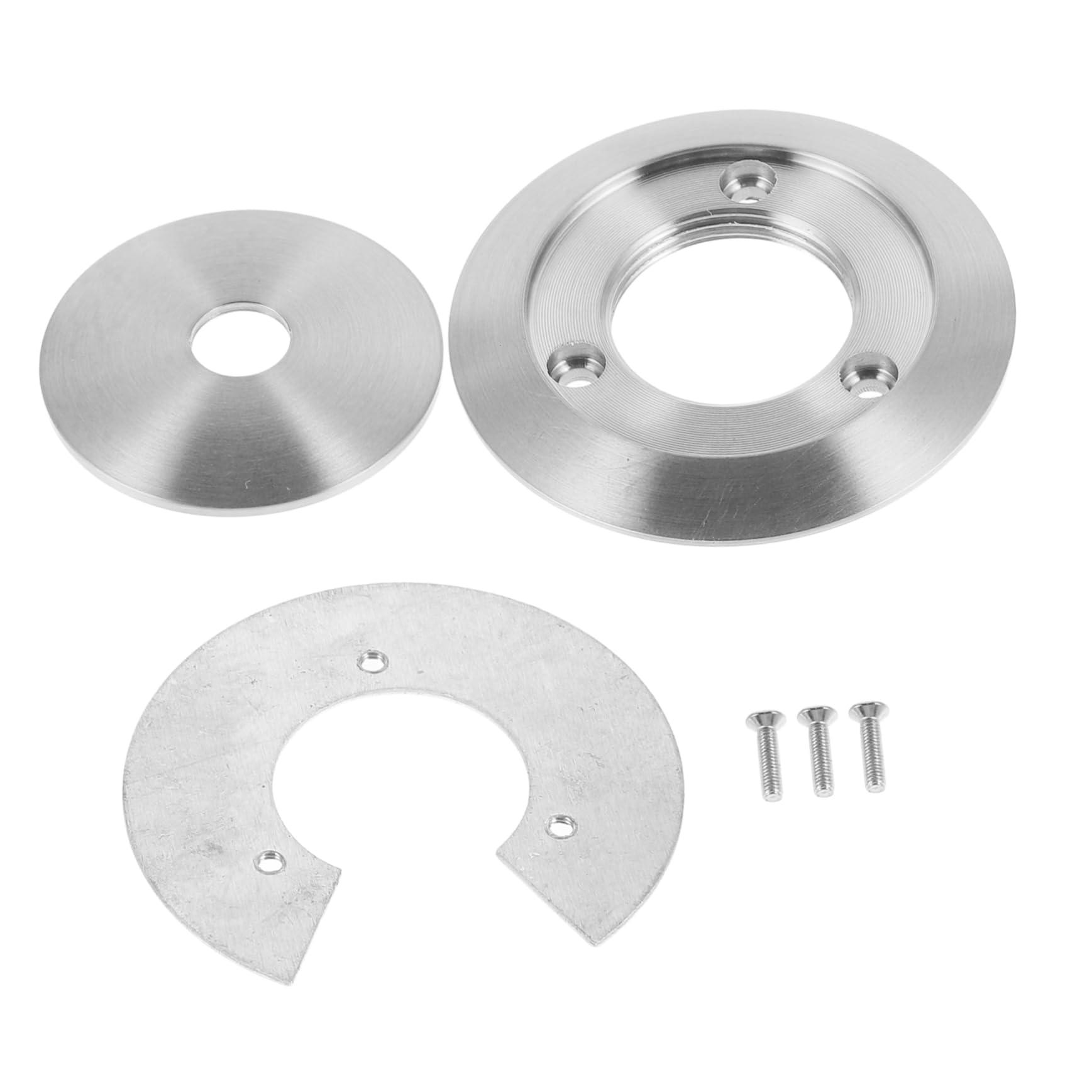 ULDIGI 3-Piece Round Glass Lampshade Set E14 and E27 Metal Mounting Rings Multi-function Fixture Accessories for Ceiling Lights and Pendant Lamps