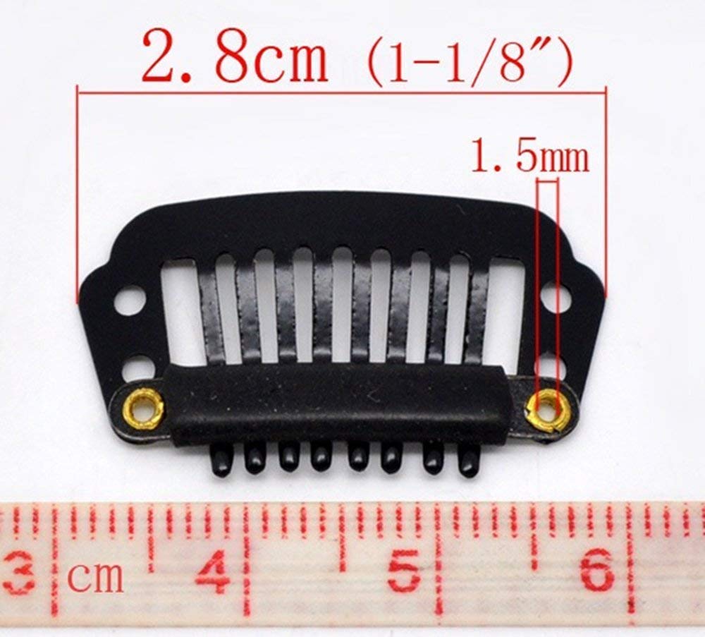 PEMA 2 Clips Hair Fringes Extension For Women Feel Real Hairs (Black) 2
