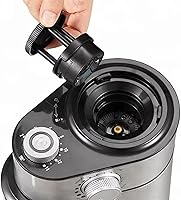 Vista 7 de INVEESkfj Espresso Machine Electric Coffee Grinder Burr Grinders Flat Wheel Coffee Grinding Machine Flour Mill 18 Levels Adjustable Thickness