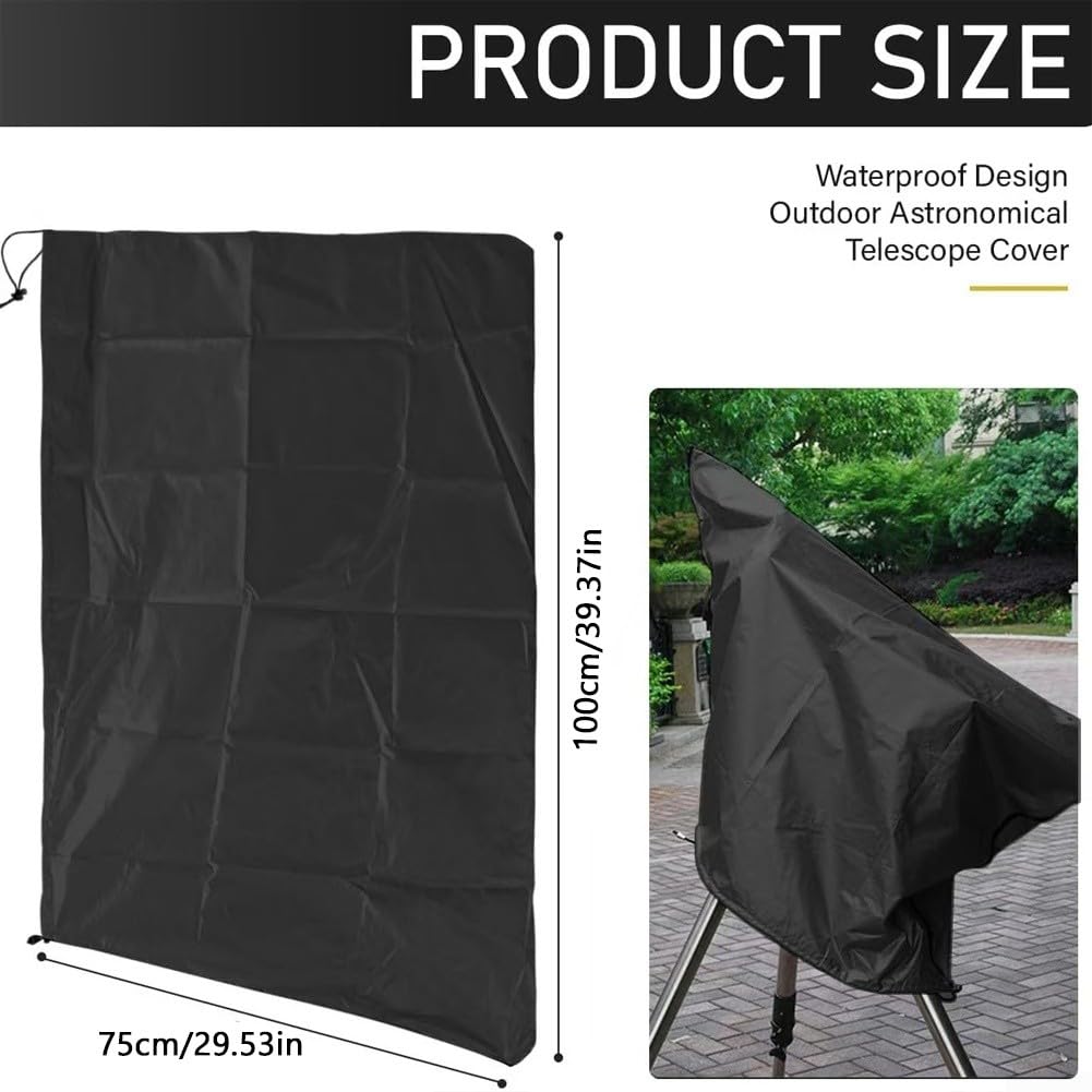 Housse de télescope en tissu Oxford 210D – Protection étanche à la poussière avec cordon de serrage réglable (B)
