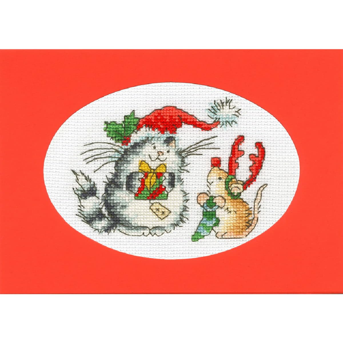 Bothy Threads  greating card counted cross stitch kit ""Secret Santa"", XMAS65, 13